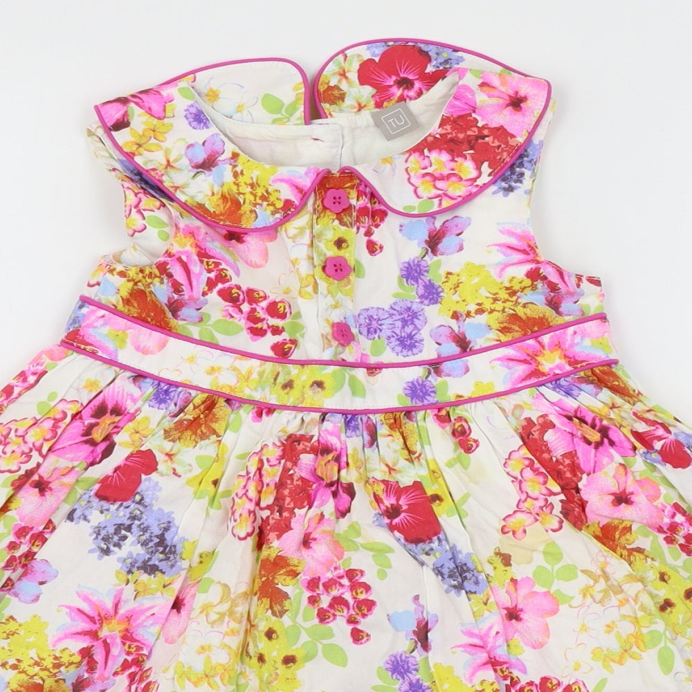 TU Girls Multicoloured Floral  Fit & Flare  Size 4-5 Years