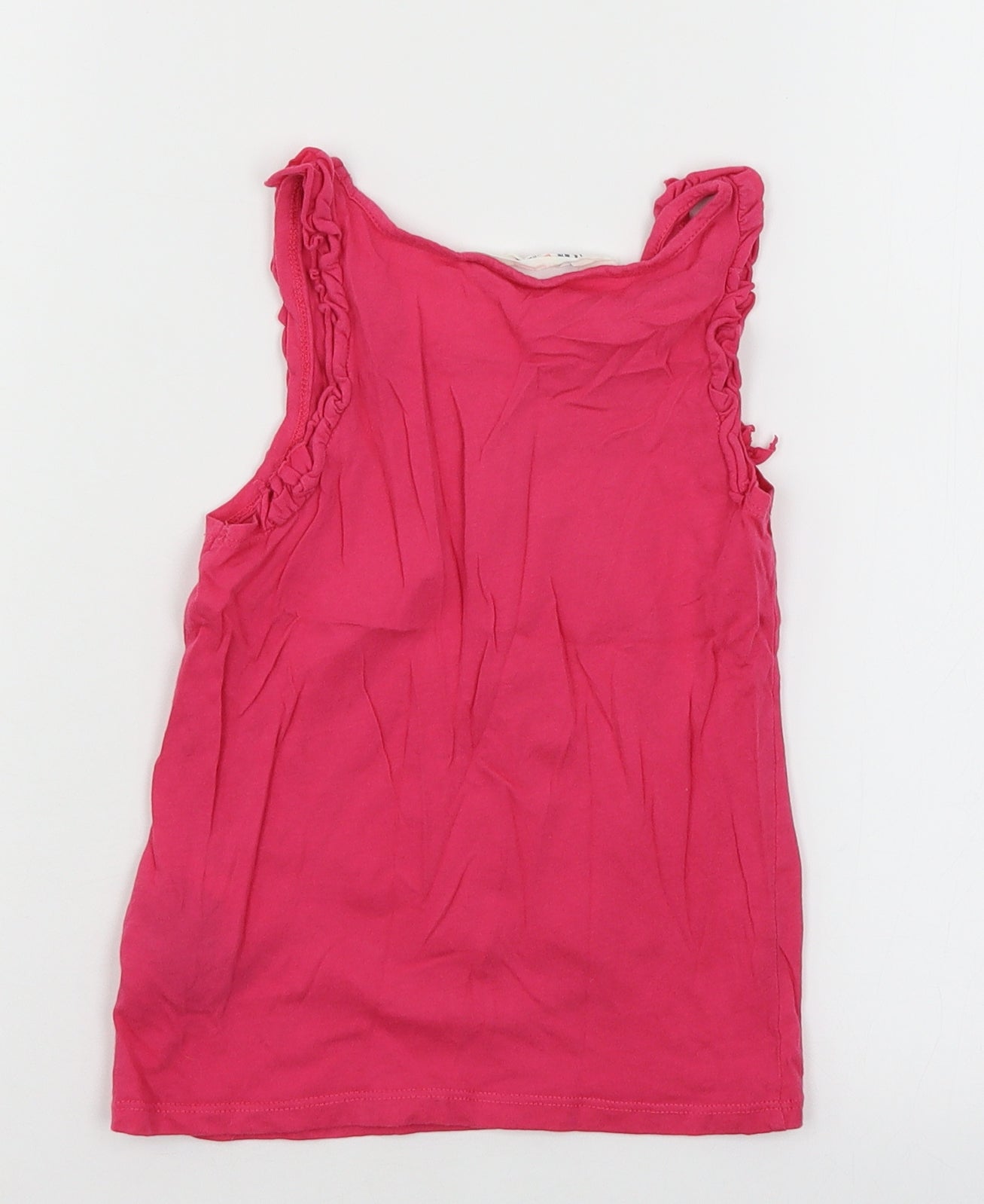 H&M Girls Pink  Jersey Basic Tank Size 5-6 Years  - Zebra
