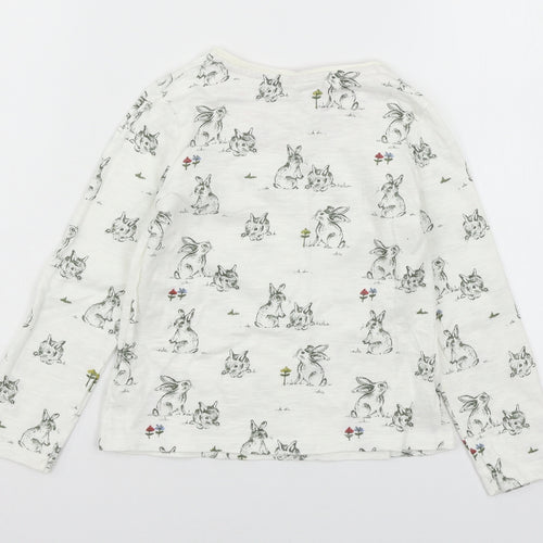 NEXT Girls White  Jersey Basic T-Shirt Size 4-5 Years  - Hop it