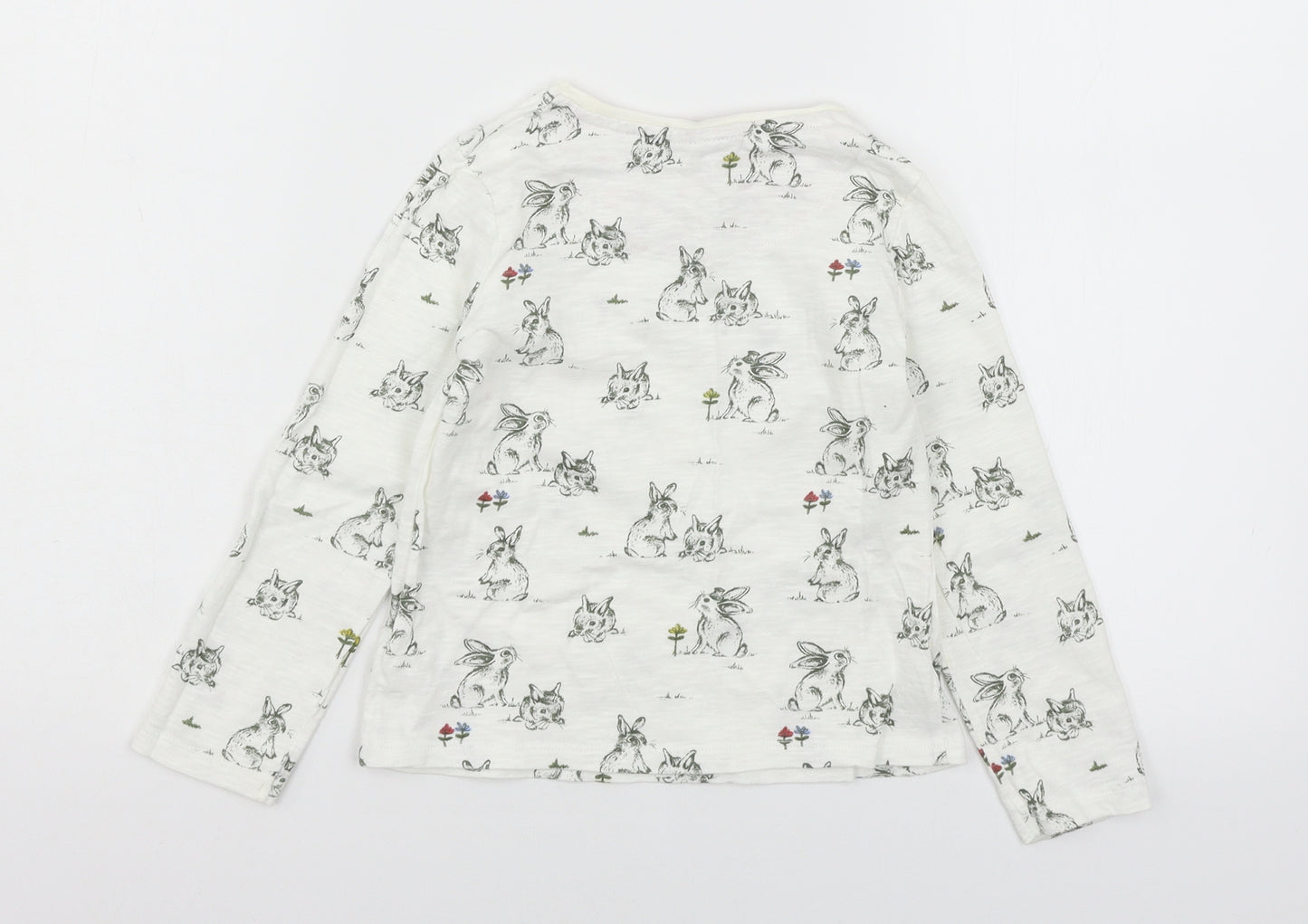 NEXT Girls White  Jersey Basic T-Shirt Size 4-5 Years  - Hop it