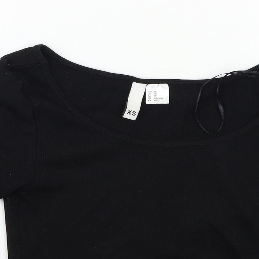 H&M Womens Black   Basic T-Shirt Size XS