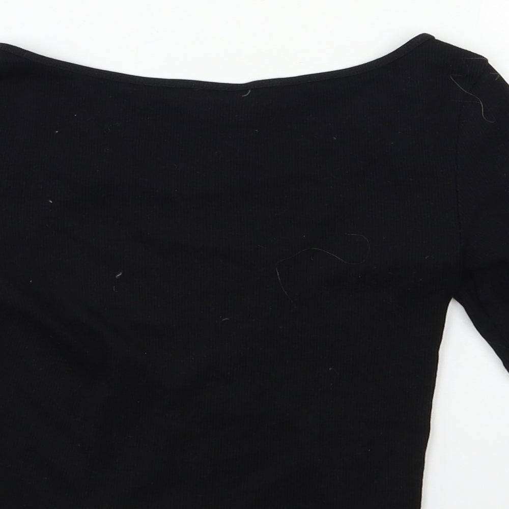 H&M Womens Black   Basic T-Shirt Size XS