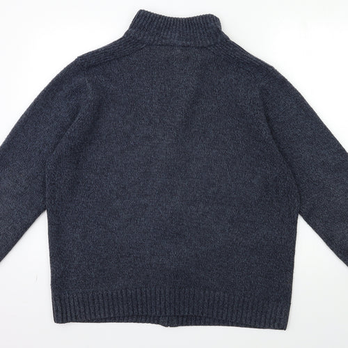 Marks and Spencer Mens Blue  Knit Cardigan Jumper Size L