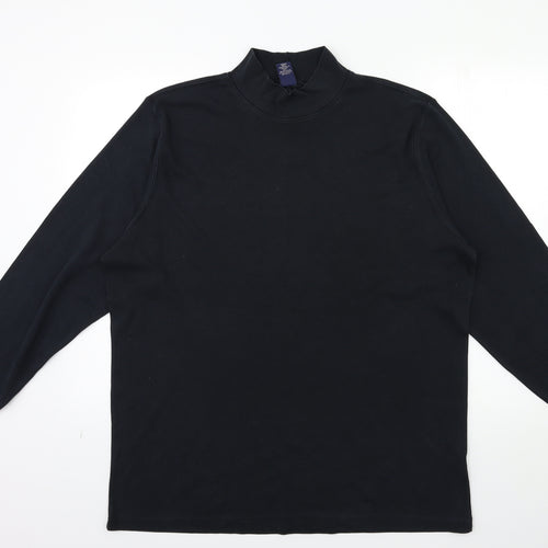 Lands' End Mens Black    T-Shirt Size L