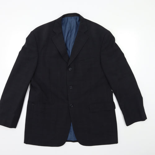 Marks and Spencer Mens Black Check  Jacket Suit Jacket Size 40