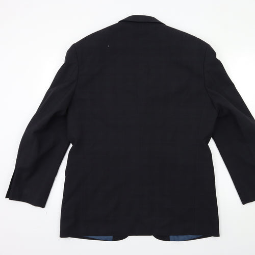 Marks and Spencer Mens Black Check  Jacket Suit Jacket Size 40