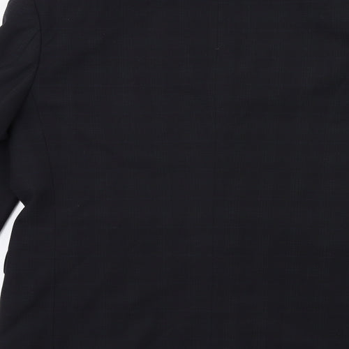 Marks and Spencer Mens Black Check  Jacket Suit Jacket Size 40