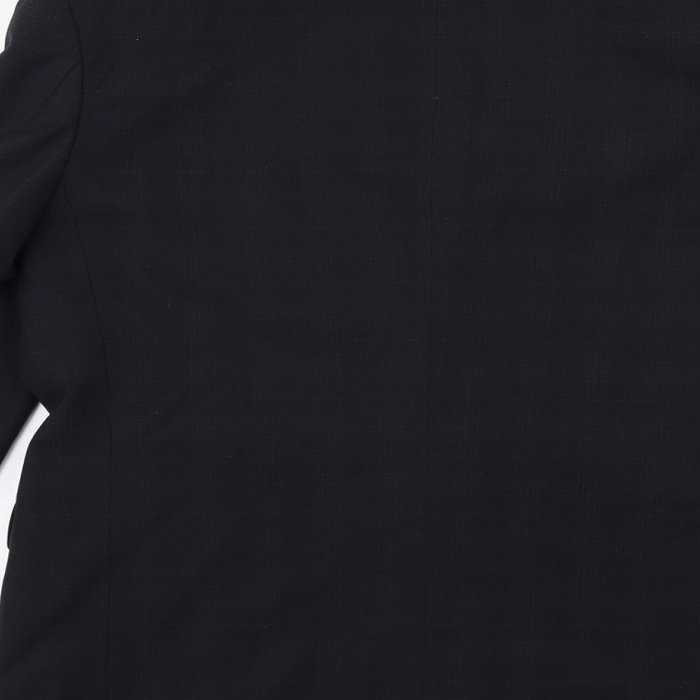 Marks and Spencer Mens Black Check  Jacket Suit Jacket Size 40