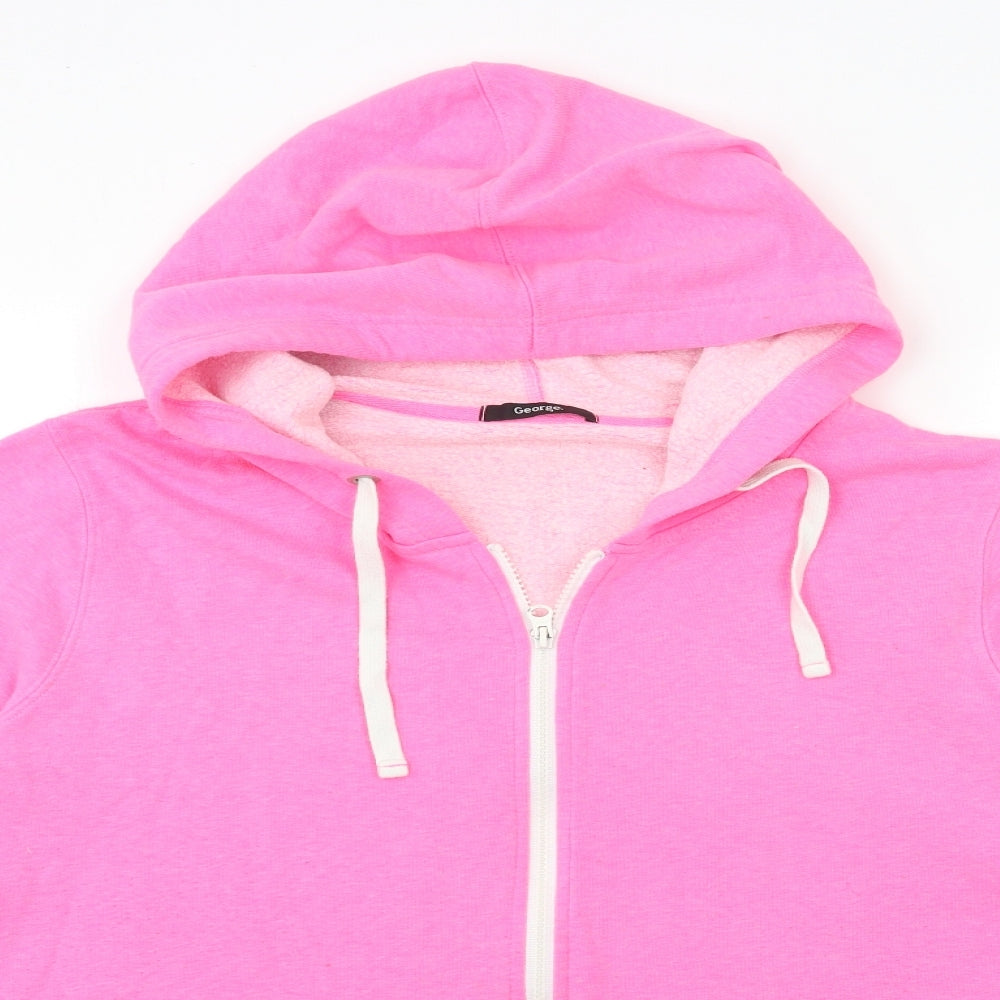 George Womens Pink   Full Zip Hoodie Size 22
