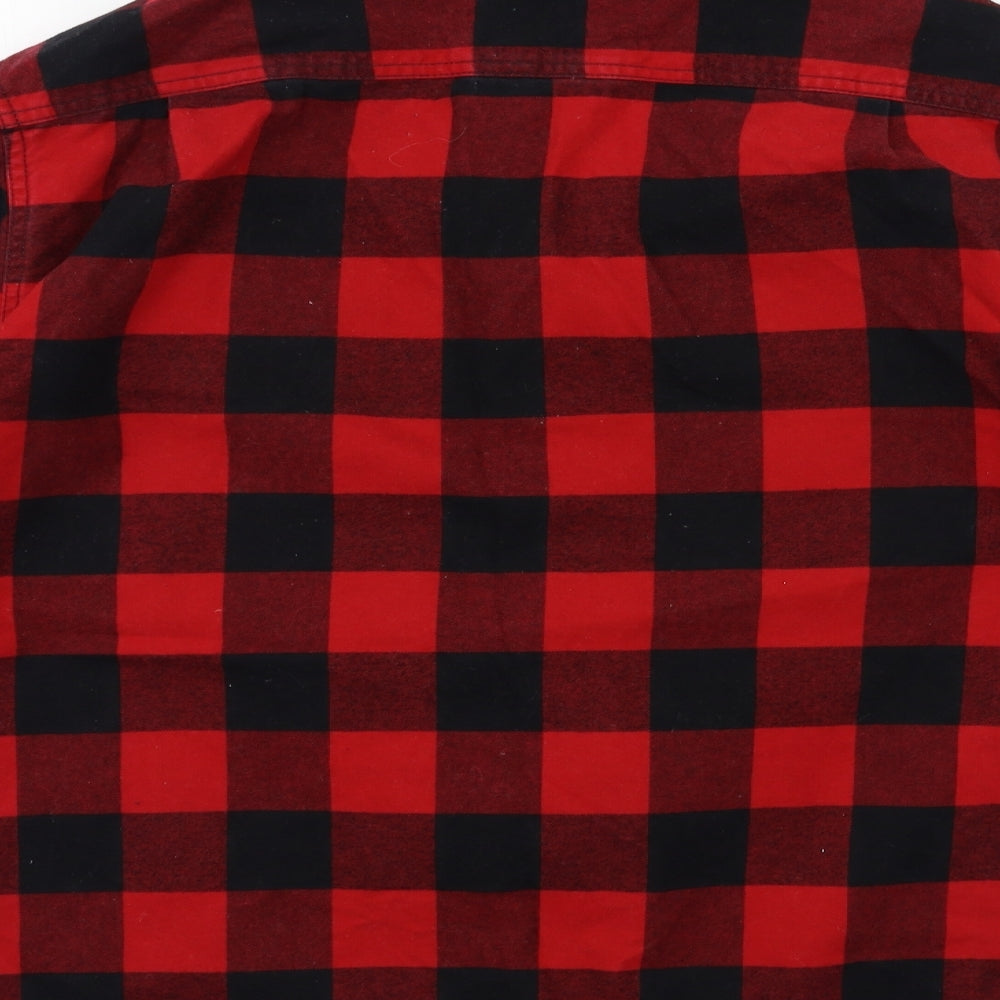 Superdry Mens Red Check   Button-Up Size XL