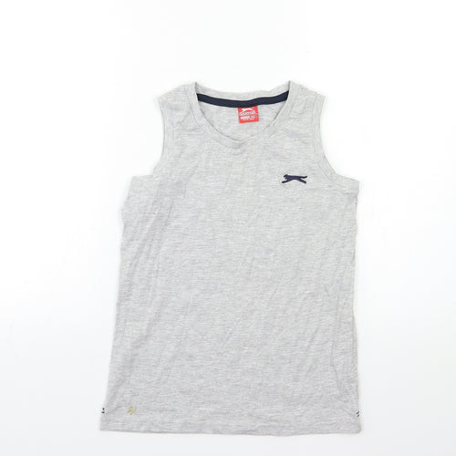 Slazenger Boys Grey   Basic T-Shirt Size 9-10 Years