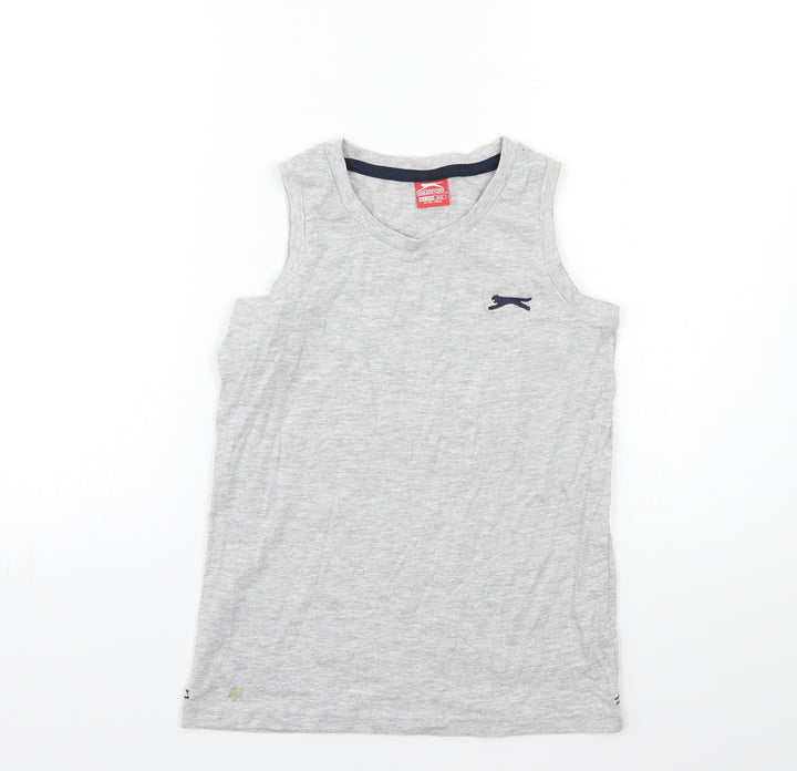 Slazenger Boys Grey   Basic T-Shirt Size 9-10 Years