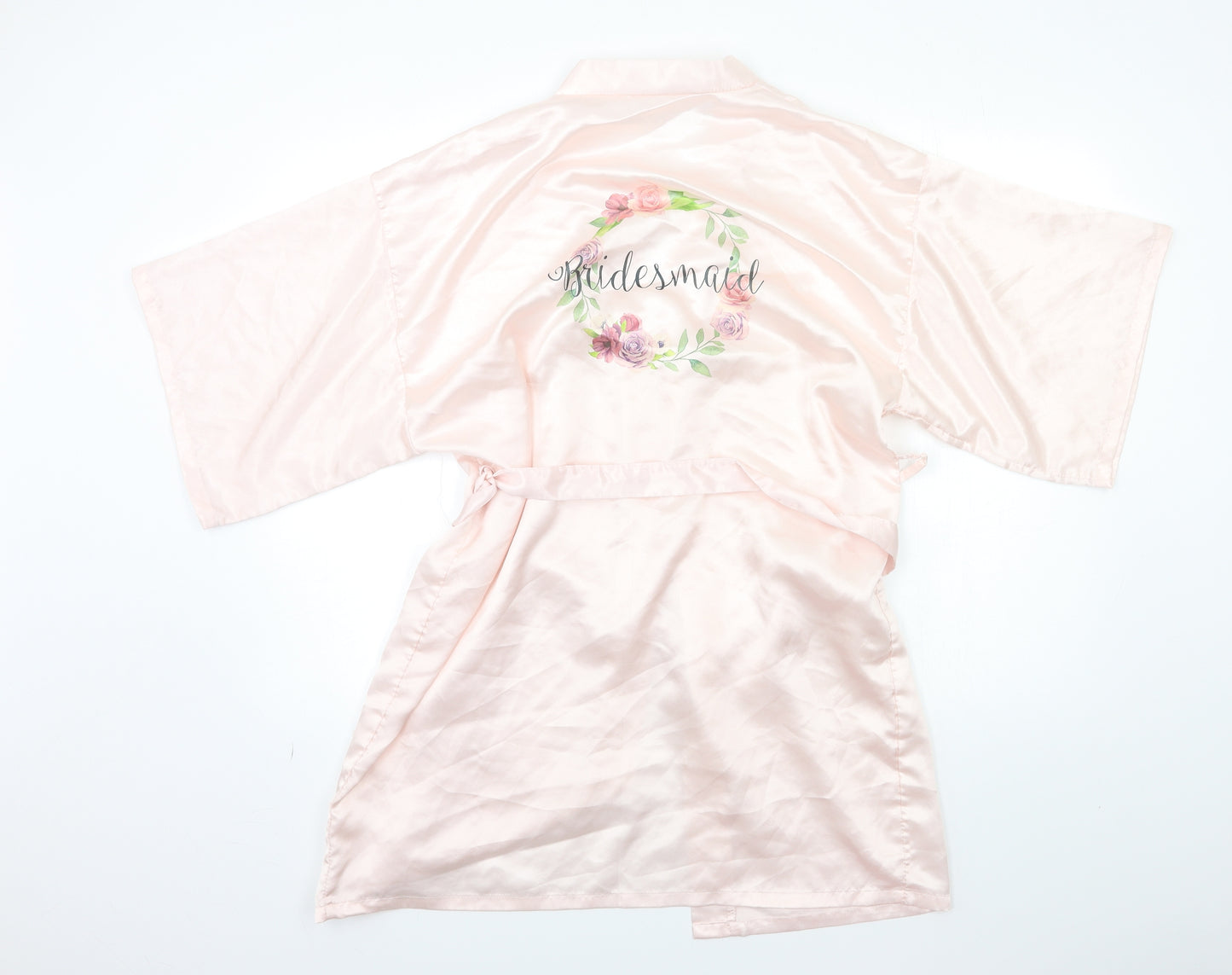 Preworn Womens Pink   Kimono Gown Size L  - Bridesmaid