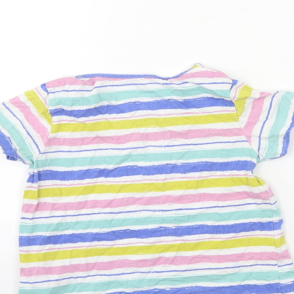 Lupilu Girls Blue Striped  Basic T-Shirt Size 4-5 Years