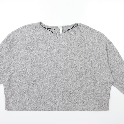 H&M Womens Grey  Knit Pullover Jumper Size XL