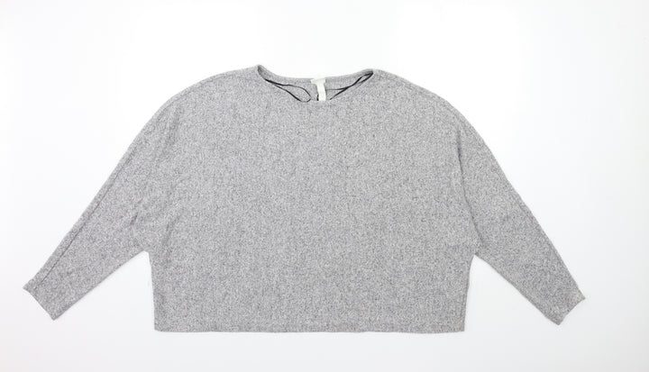 H&M Womens Grey  Knit Pullover Jumper Size XL