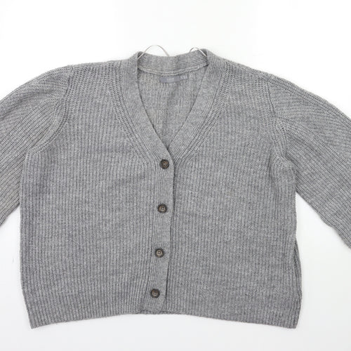 b.young Womens Grey  Knit Cardigan Jumper Size XL