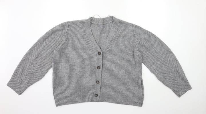 b.young Womens Grey Knit Cardigan Jumper Size XL