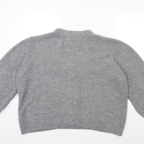 b.young Womens Grey  Knit Cardigan Jumper Size XL