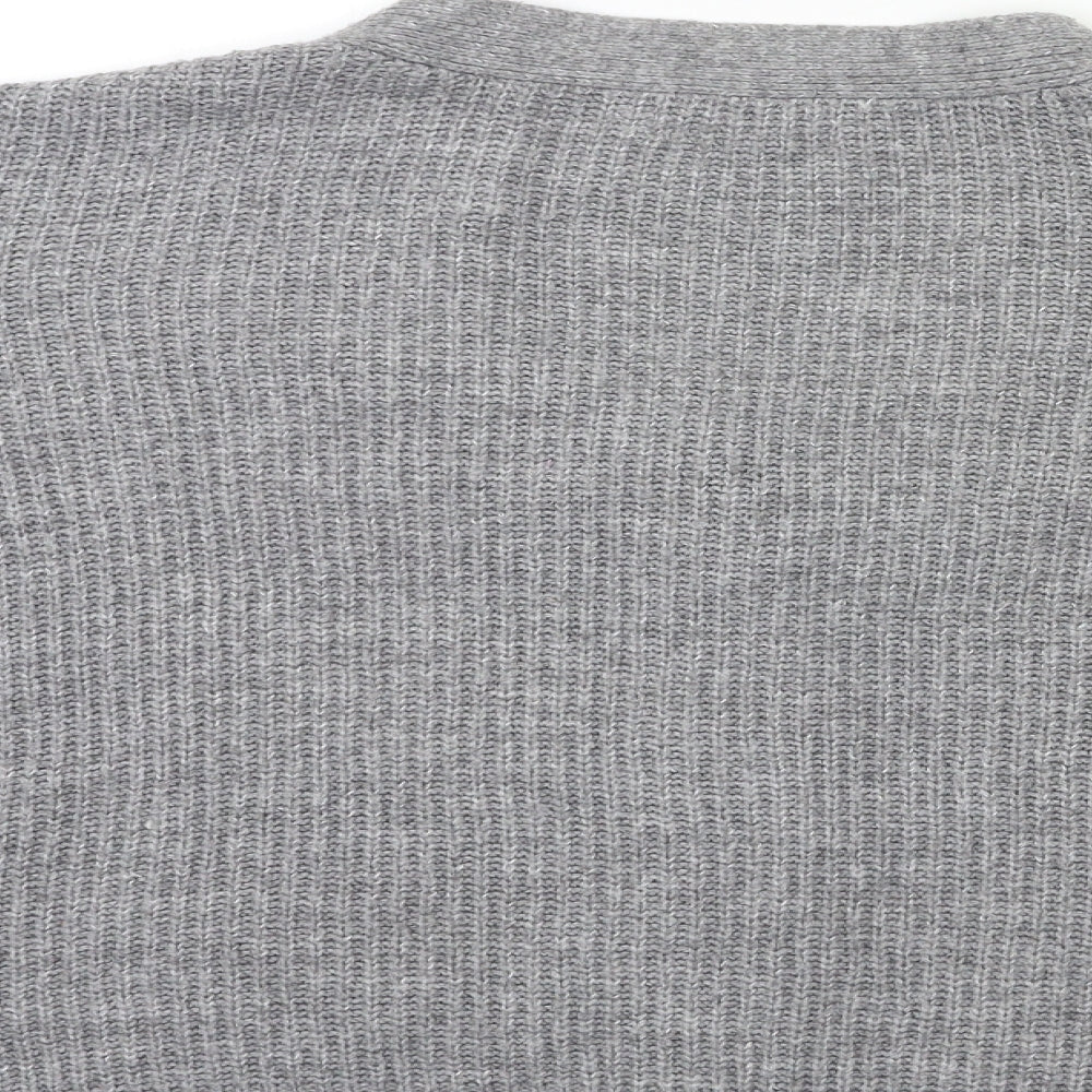 b.young Womens Grey  Knit Cardigan Jumper Size XL