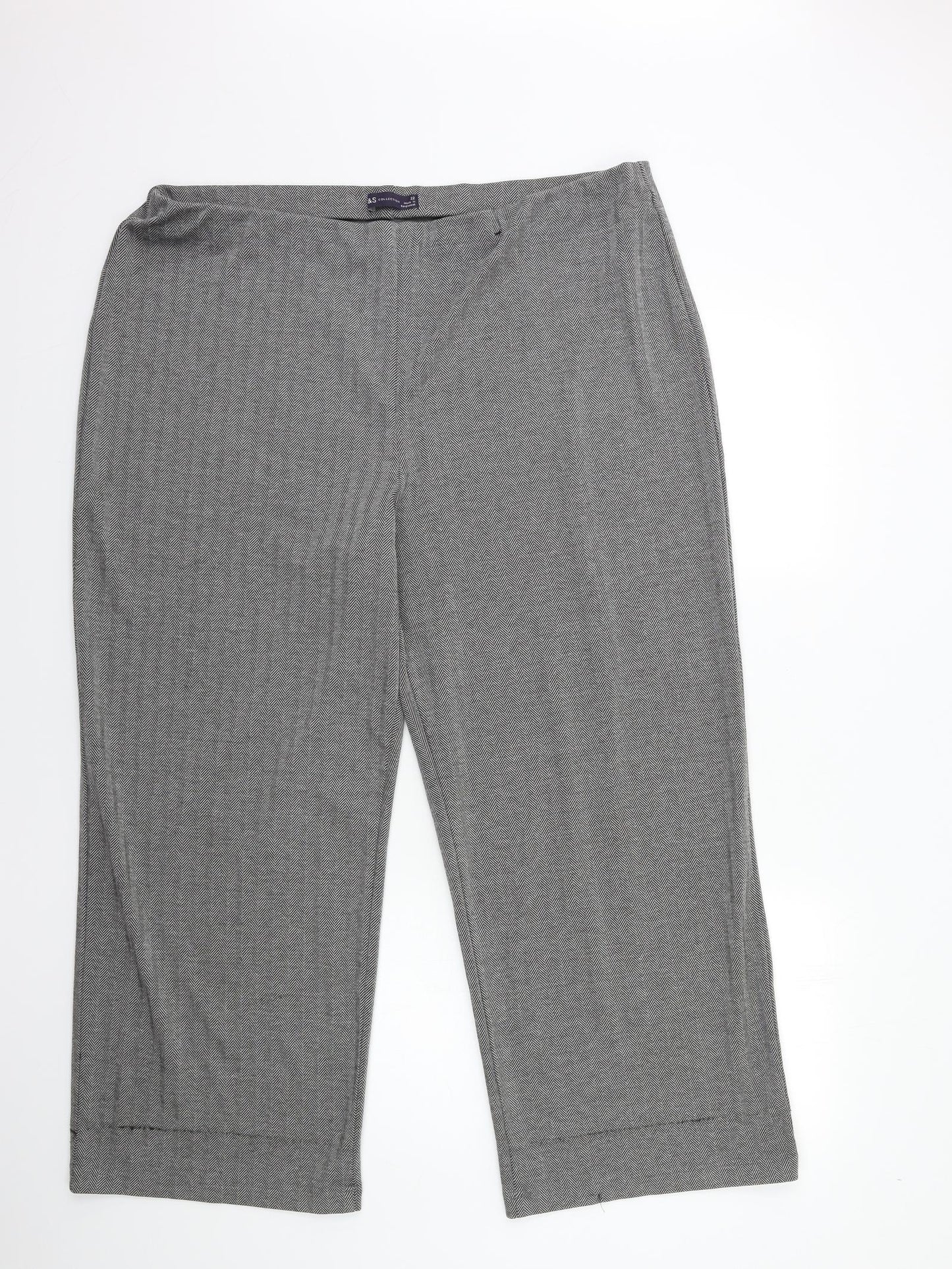 Marks and Spencer Womens Green   Trousers  Size 22 L28 in