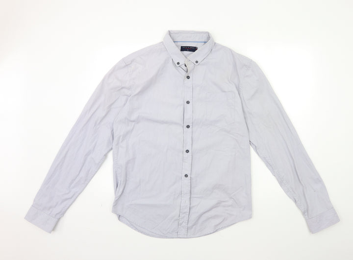 Smith & Jones Mens Grey Dress Shirt Size L