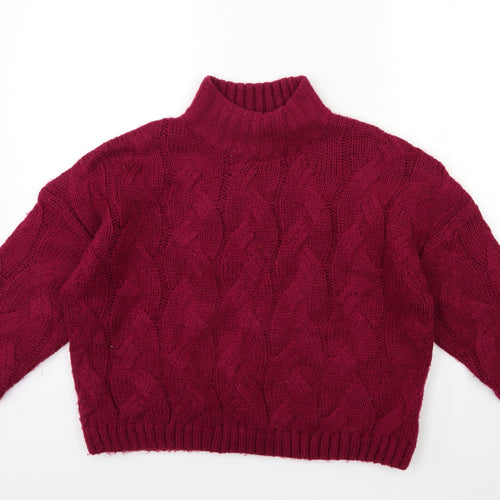 M&Co Womens Pink  Knit Pullover Jumper Size 12