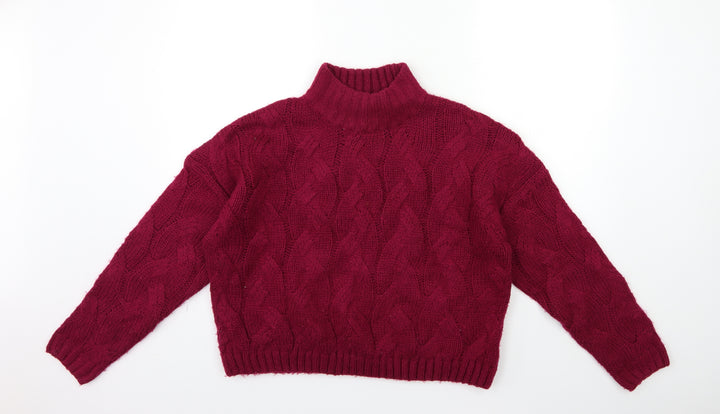 M&Co Womens Pink Knit Pullover Jumper Size 12