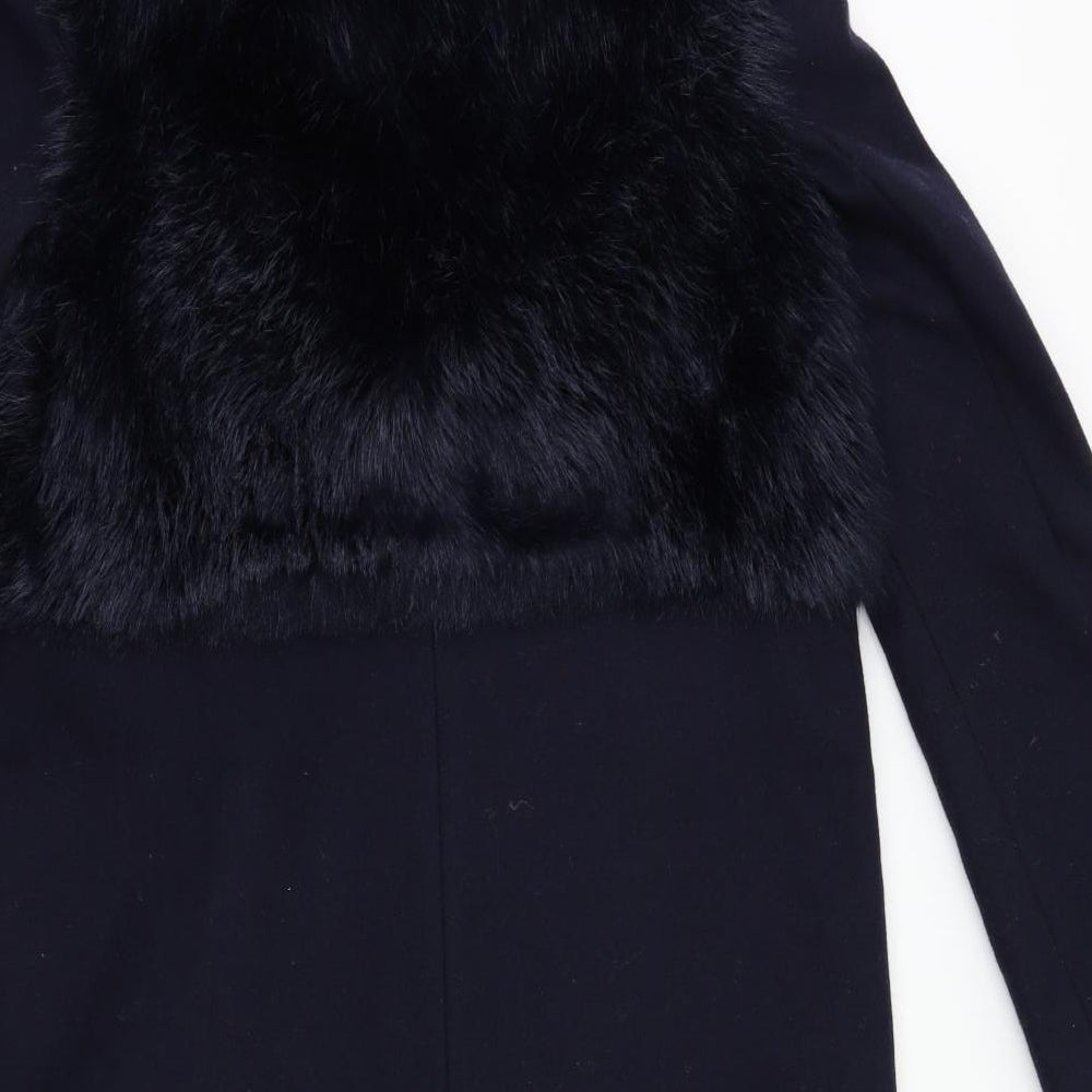 Topshop Womens Blue   Overcoat Coat Size 10