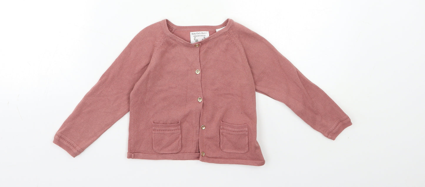 Zara Baby Pink   Cardigan Jumper Size 18-24 Months