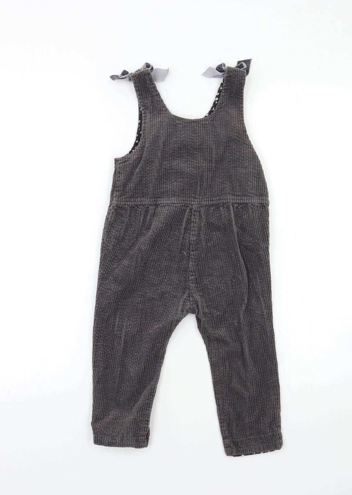 Zara Girls Grey  Corduroy Dungaree One-Piece Size 2-3 Years