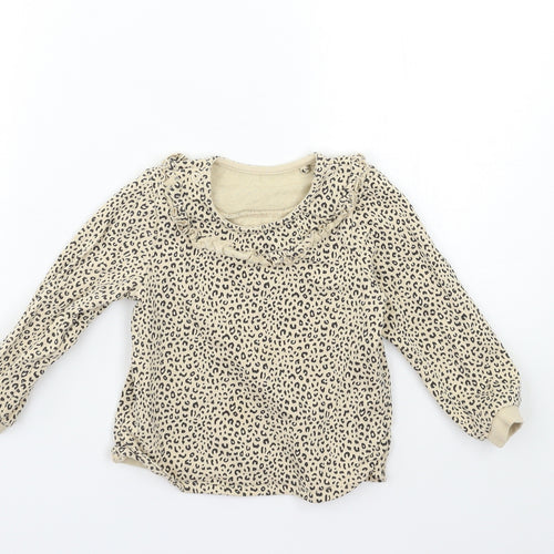 TU Baby Beige Animal Print  Pullover Jumper Size 12-18 Months