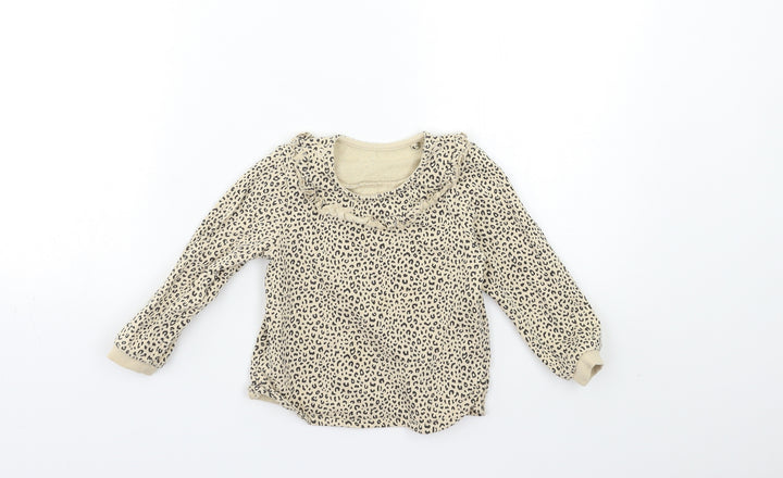 TU Baby Beige Animal Print Pullover Jumper Size 12-18 Months
