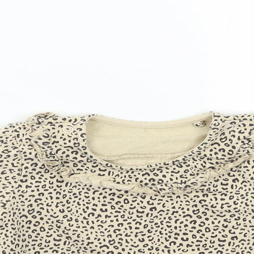 TU Baby Beige Animal Print  Pullover Jumper Size 12-18 Months