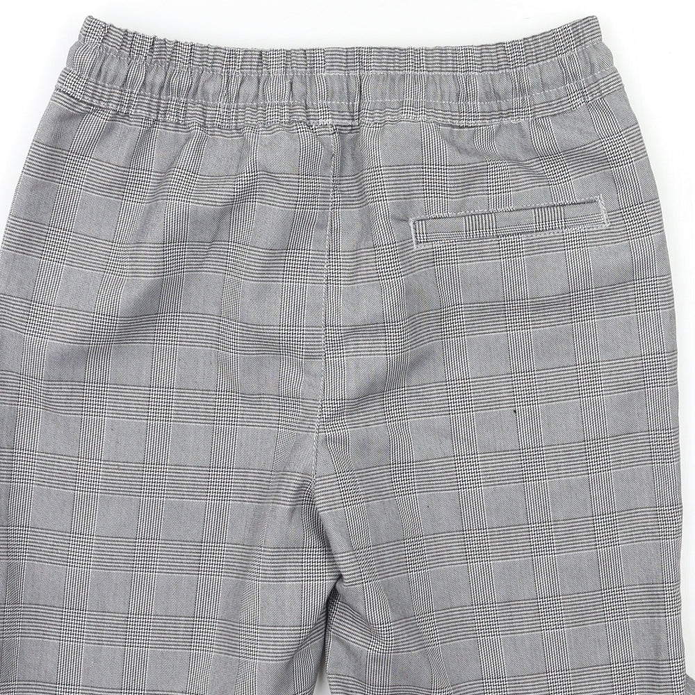 Denim & Co. Mens Grey Check  Chino Shorts Size S