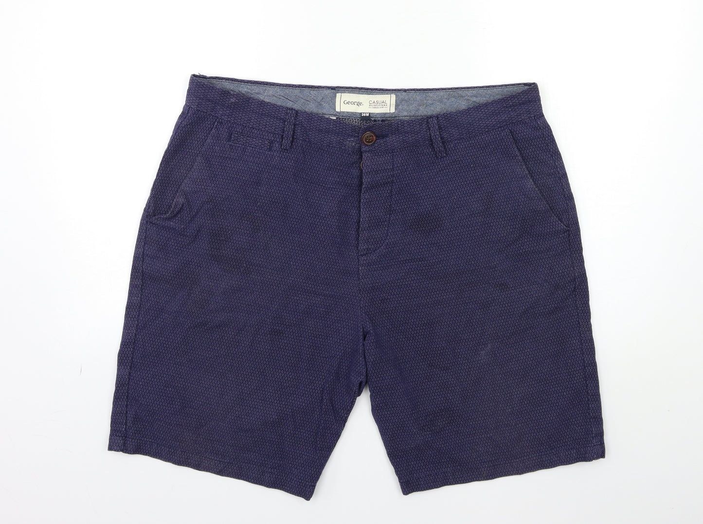 George Mens Blue   Chino Shorts Size 36 in