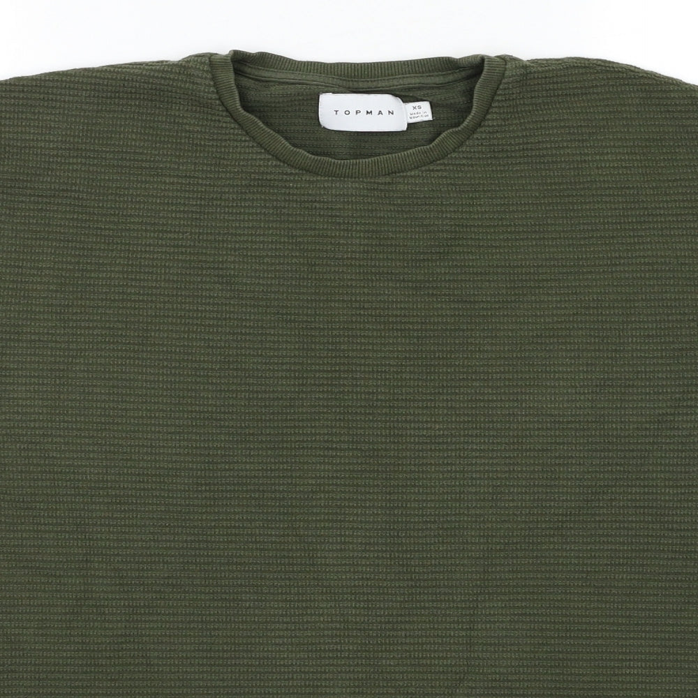 Topman Mens Green    T-Shirt Size XS