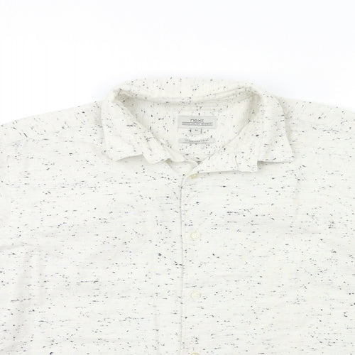 NEXT Mens White    Button-Up Size M