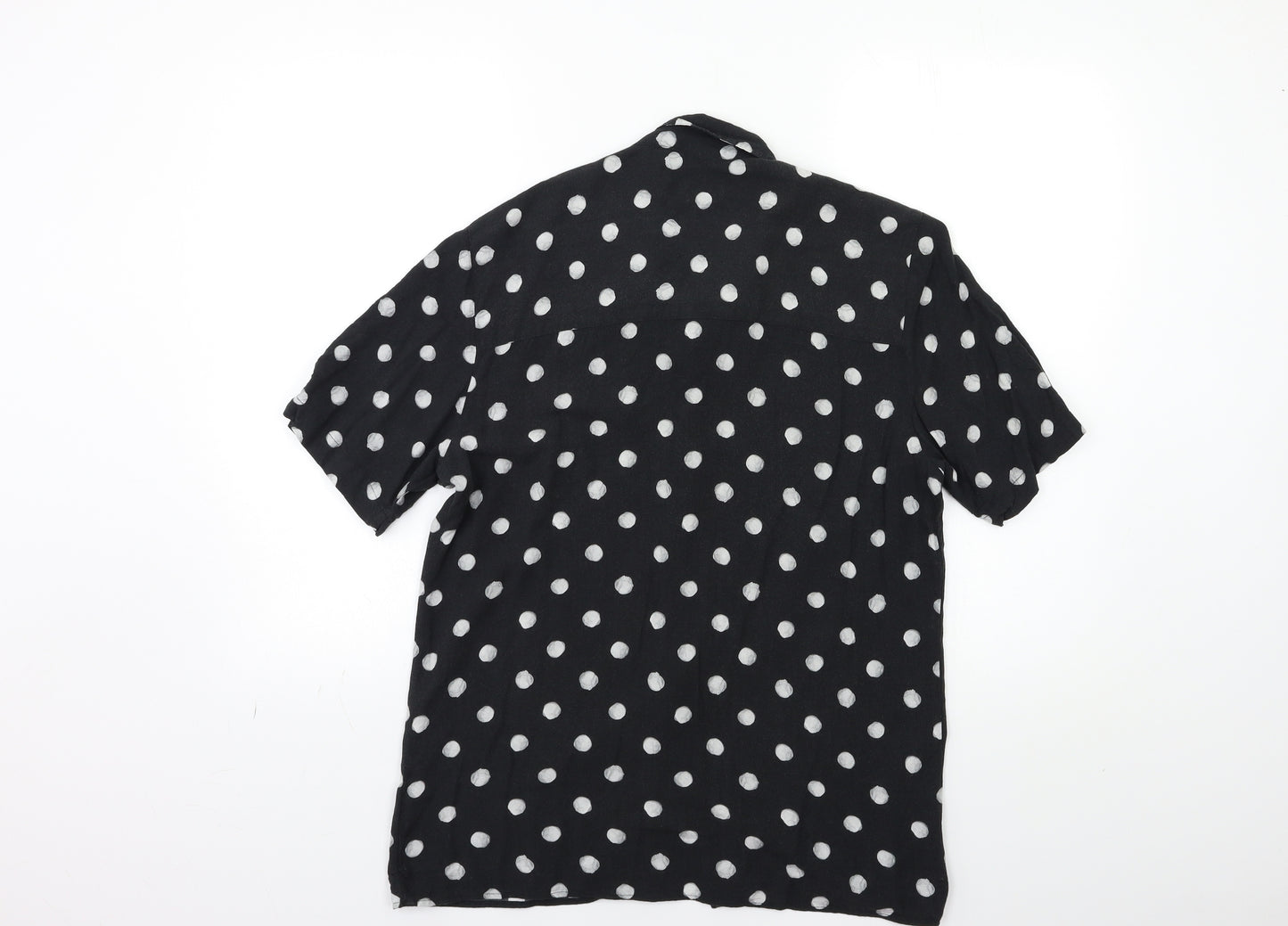 River Island Mens Black Polka Dot   Button-Up Size M