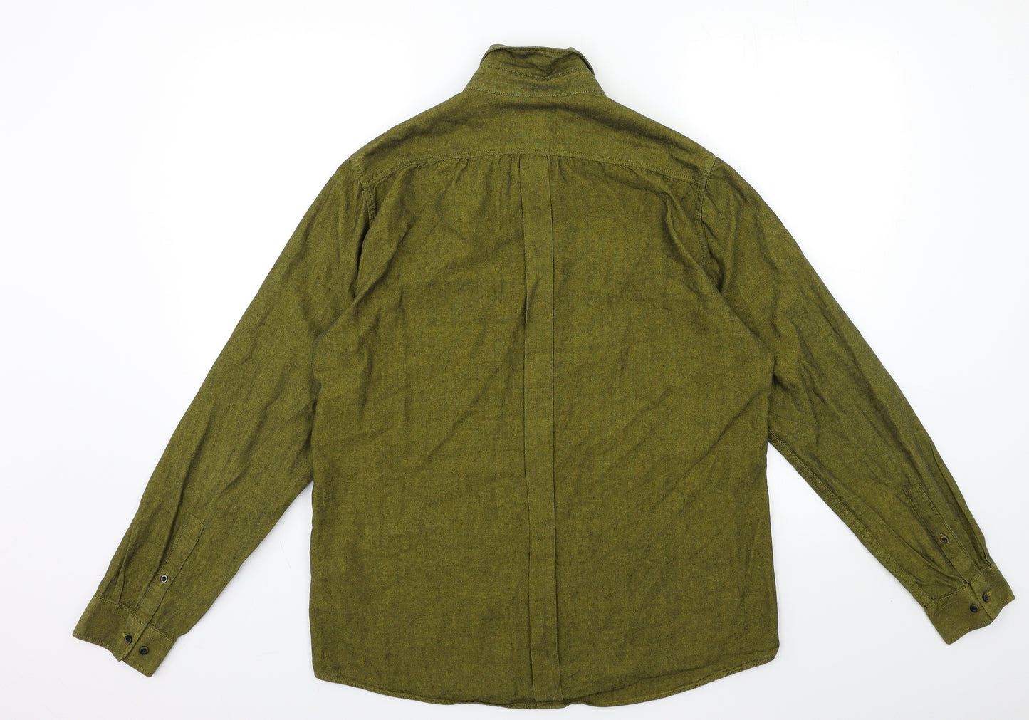 H&M Mens Green    Button-Up Size M