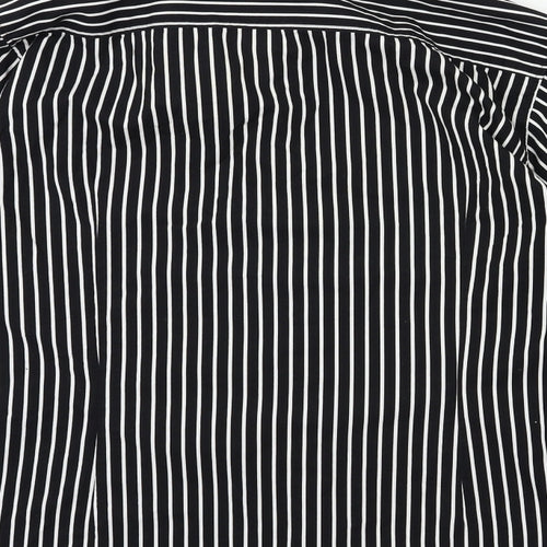 Cedar Wood State Mens Black Striped   Button-Up Size L