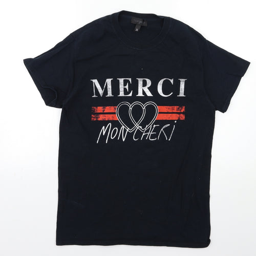 Topshop Womens Black   Basic T-Shirt Size S