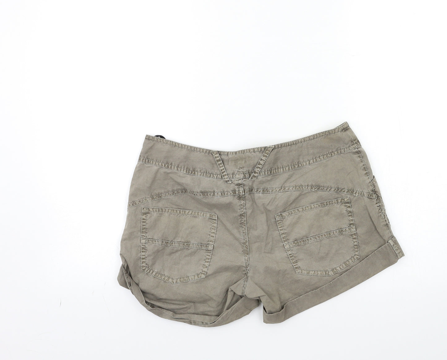 Warehouse Womens Grey   Cargo Shorts Size 10