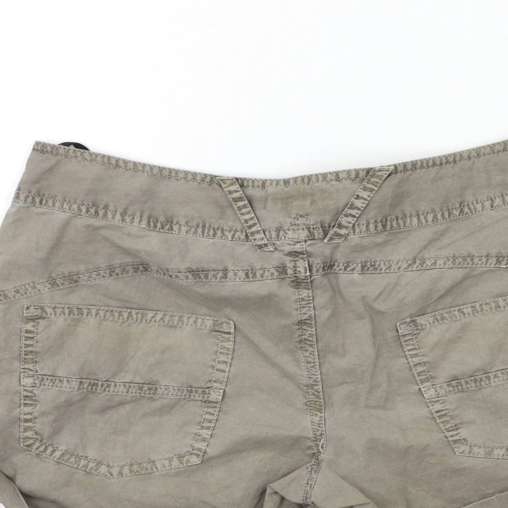 Warehouse Womens Grey   Cargo Shorts Size 10