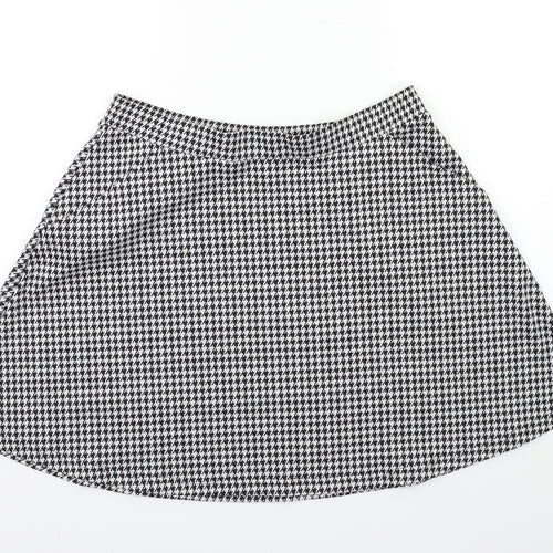 Papaya Womens Black Houndstooth  Flare Skirt Size 16