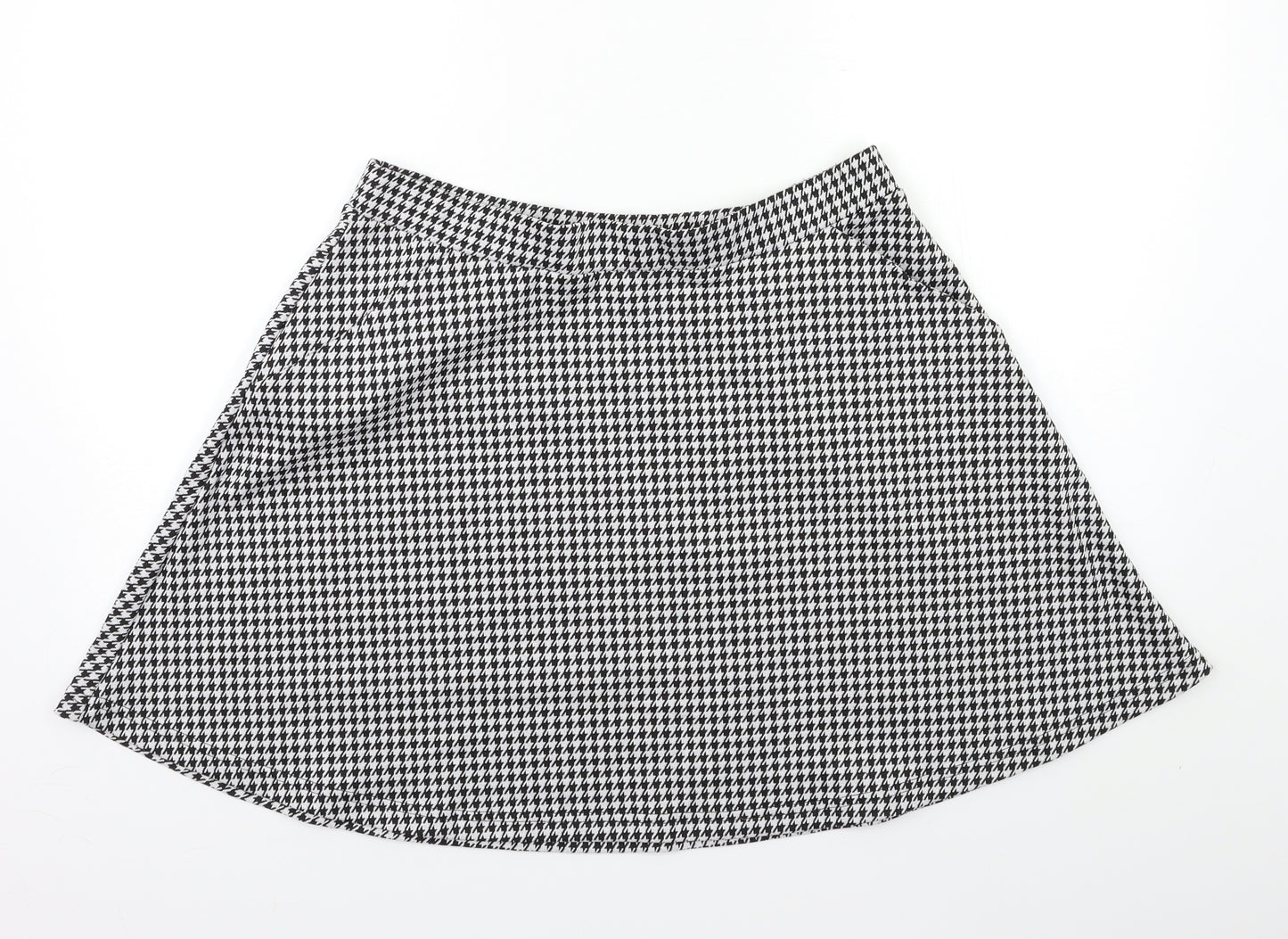Papaya Womens Black Houndstooth  Flare Skirt Size 16