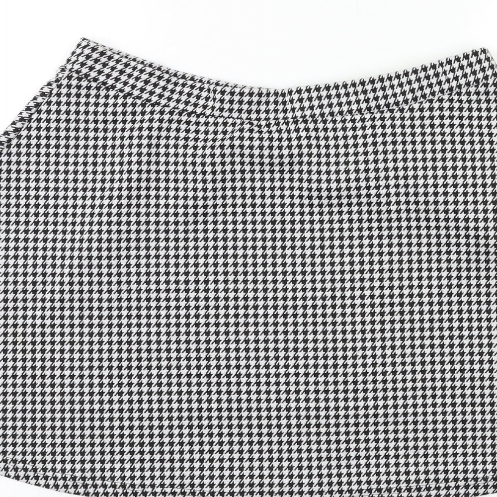 Papaya Womens Black Houndstooth  Flare Skirt Size 16