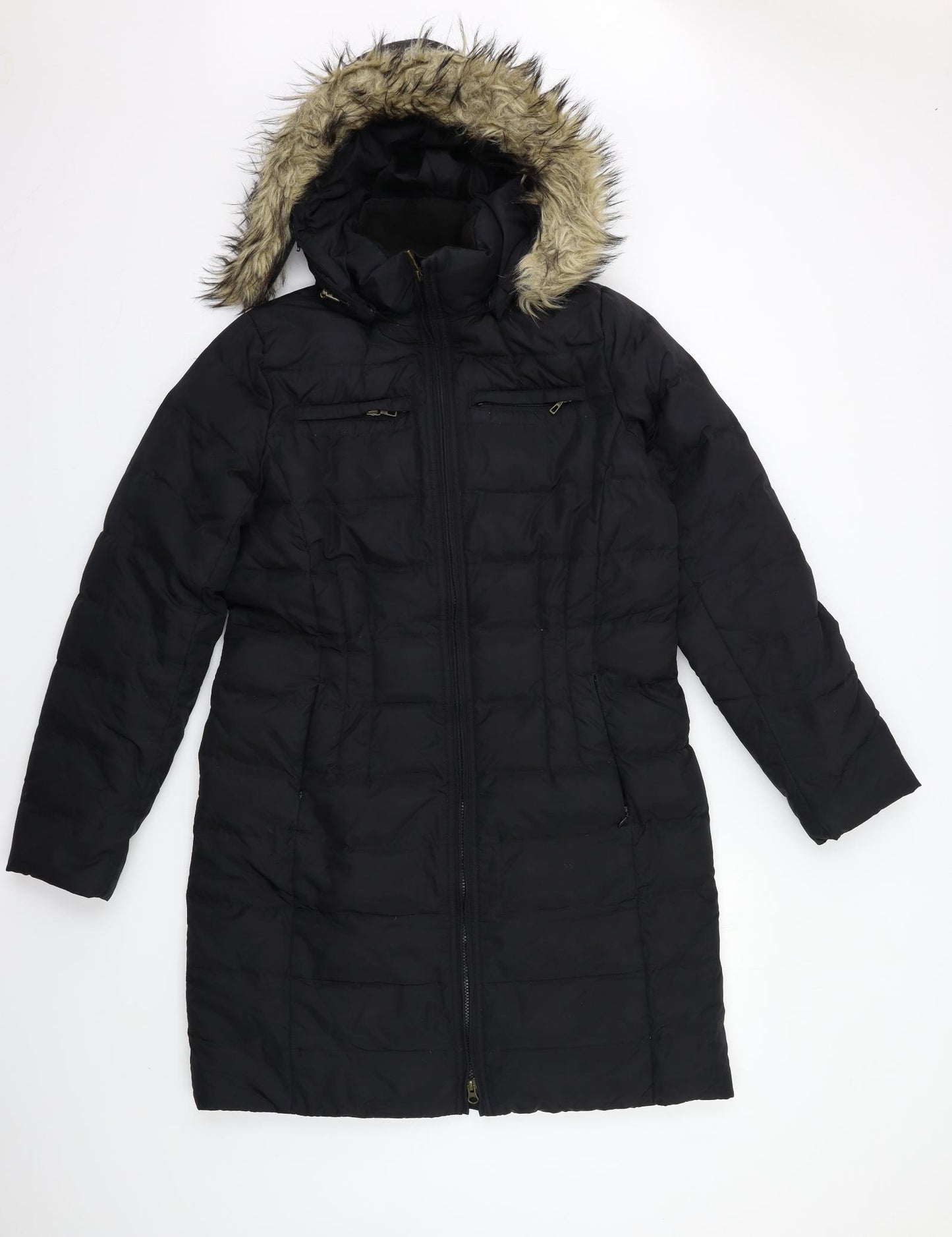 Land's End Womens Black   Parka Coat Size S