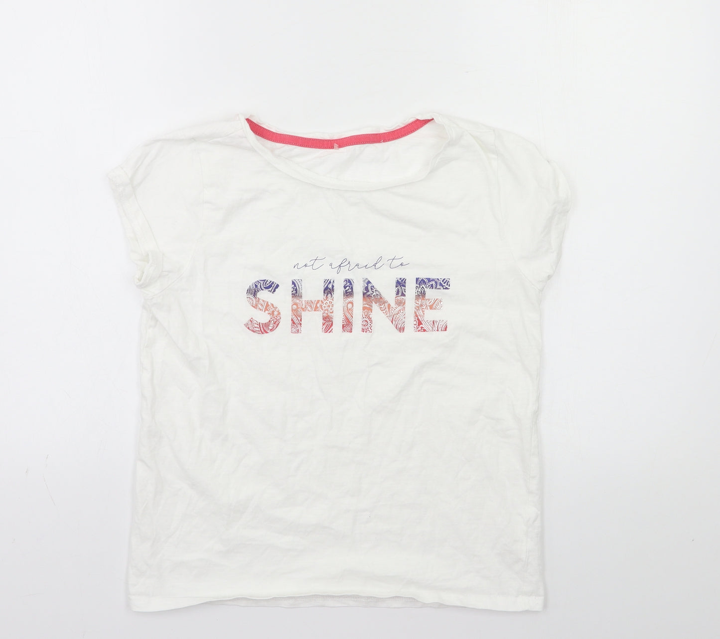 George Womens White   Basic T-Shirt Size 8