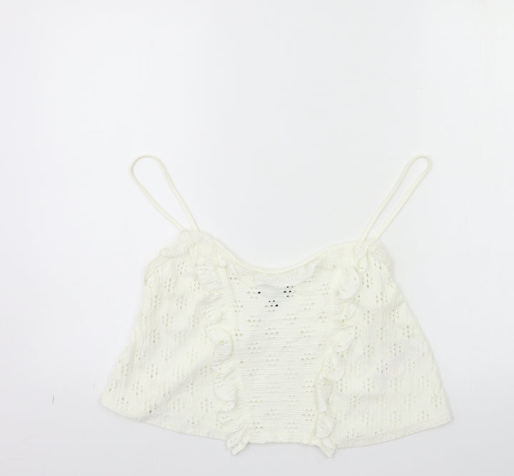Topshop Womens White   Basic Tank Size 12